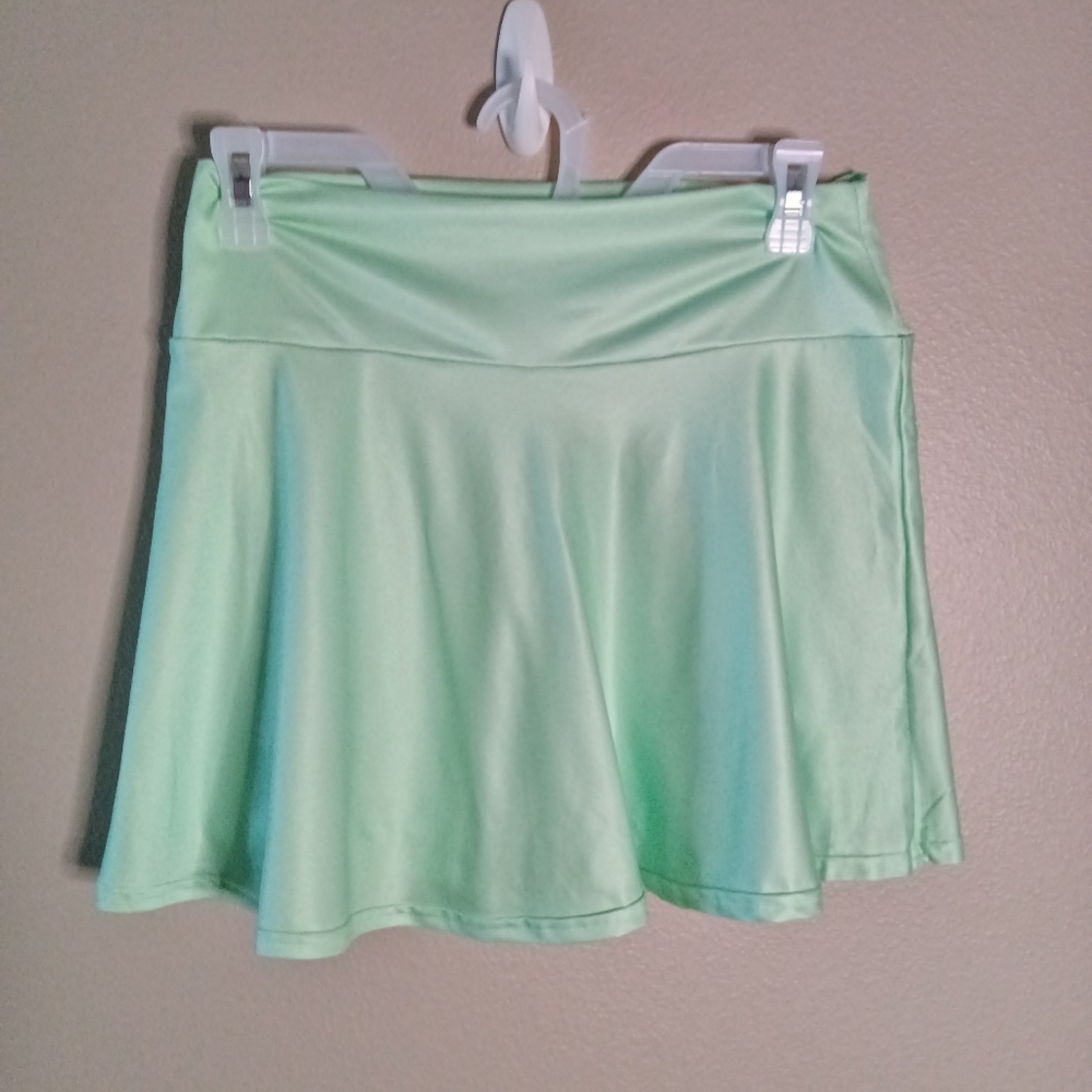 Unbranded Athletic Golf Tennis Pull-On Skort Green Mint Flowing Stretchy Size M